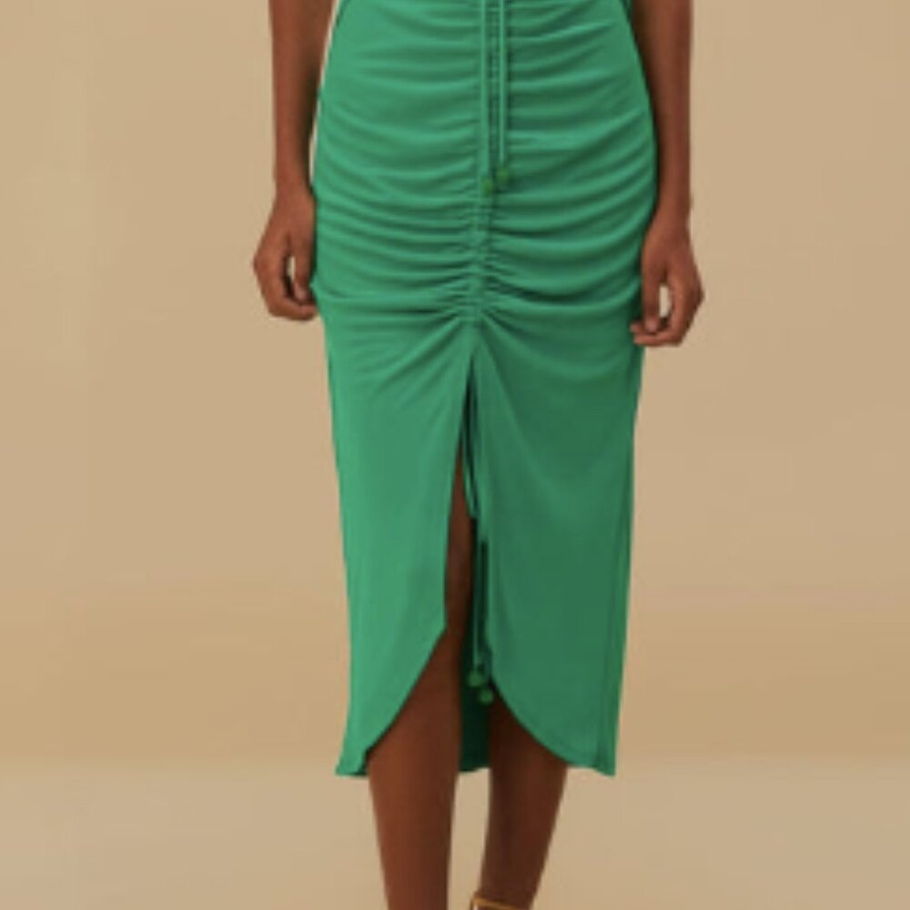 Farm Rio Green Cut Out Sleeveless Midi Dress - Picture 3 of 6